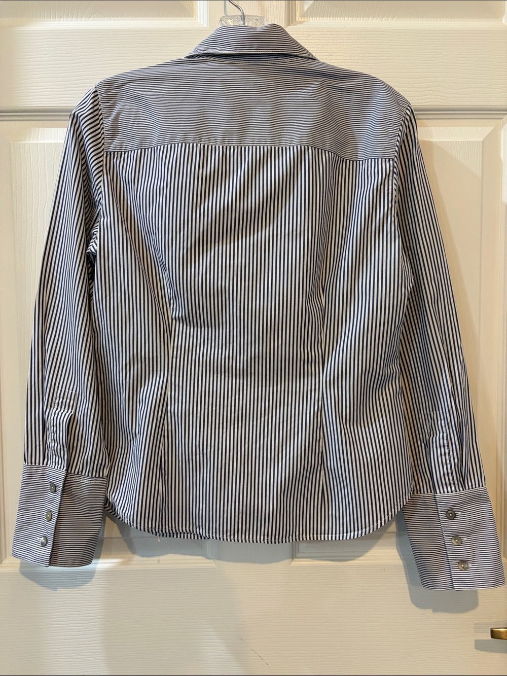 Tyler Boe Navy and White Striped Shirt - Picture 3 of 3